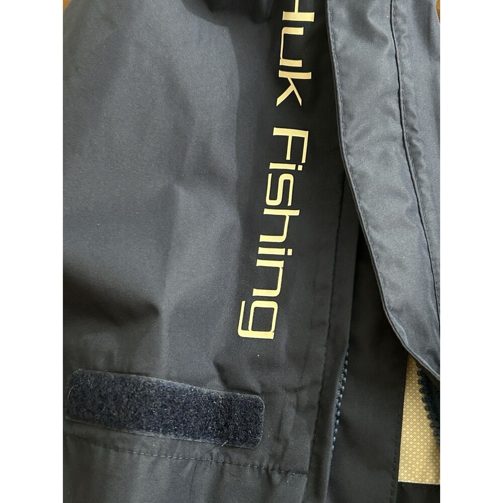 Huk Performance Fishing Rain Pants Mens XXL Navy Blue Waterproof Packable Gear - Picture 6 of 7